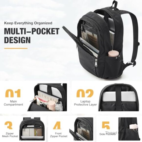 15L Lightweight Water Resistant Daypack Backpack for Hiking Travel School main image 4